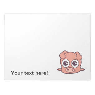 Schattige varken clipart notitieblok
