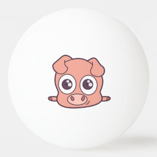 Schattige varken clipart pingpongbal