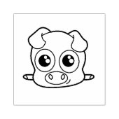 Schattige varken clipart rubberstempel (Afrduk)
