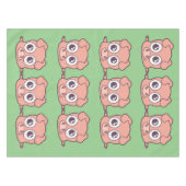 Schattige varken clipart tafelkleed (Voorkant (Horizontaal))