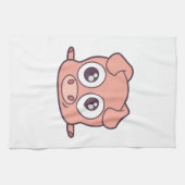 Schattige varken clipart theedoek (Horizontaal)