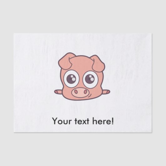 Schattige varken clipart tissuepapier (Voorkant)