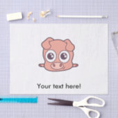 Schattige varken clipart tissuepapier (Craft)