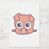 Schattige varken clipart voedselcontainer etiket (Enkel label)