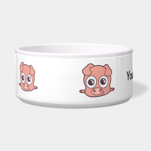 Schattige varken clipart voerbakje