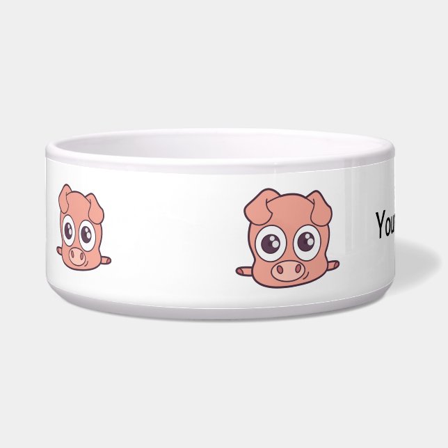Schattige varken clipart voerbakje (Voorkant)