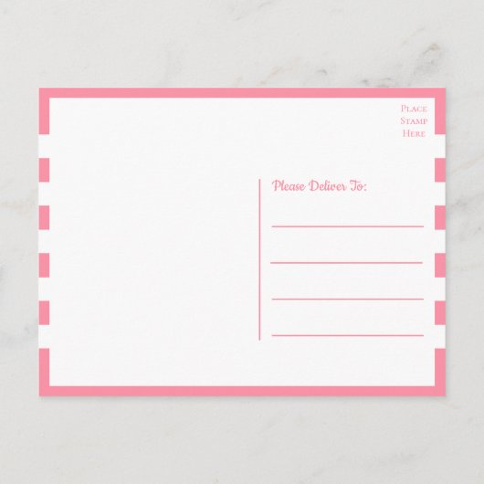 Schattige varken dat aan je denkt, Miss You, Pink Briefkaart (Achterkant)