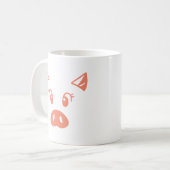 Schattige varken gezicht grappig varken koffiemok (Voorkant links)