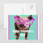 Schattige varken - Happy Valentijnsdag Feestdagenkaart (Voorkant / Achterkant)
