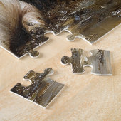 Schattige varken in de modder legpuzzel (Zijkant)