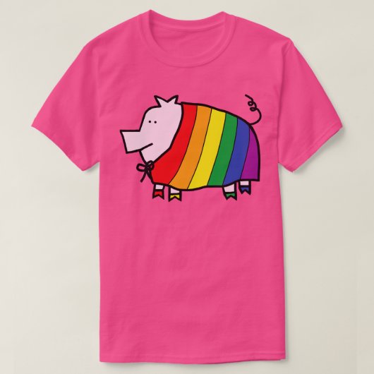 Schattige Varken in Pride Cape T-shirt (Design voorkant)