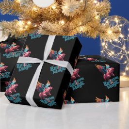 Schattige Varken met Kleurrijke vleugels | Geloof  Cadeaupapier