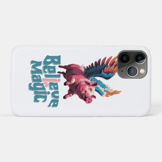 Schattige Varken met Kleurrijke vleugels | Geloof  Case-Mate iPhone Case (Achterkant (horizontaal))
