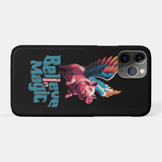 Schattige Varken met Kleurrijke vleugels | Geloof  Case-Mate iPhone Case (Achterkant (horizontaal))