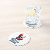 Schattige Varken met Kleurrijke vleugels | Geloof Kartonnen Onderzetters (Insitu)