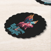 Schattige Varken met Kleurrijke vleugels | Geloof  Kartonnen Onderzetters (Gekanteld)