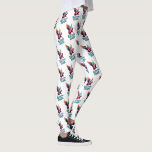 Schattige Varken met Kleurrijke vleugels Geloof Leggings