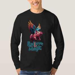 Schattige Varken met Kleurrijke vleugels | Geloof  T-shirt