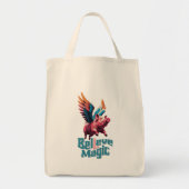 Schattige Varken met Kleurrijke vleugels | Geloof Tote Bag (Voorkant)