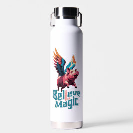 Schattige Varken met Kleurrijke vleugels | Geloof  Waterfles