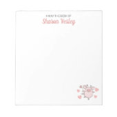 Schattige varken met roze harten en ballon to-do l notitieblok (Voorkant)