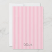 Schattige Varken / Piggy Pastel Verjaardagsuitnodi Kaart (Achterkant)