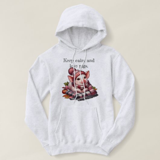 Schattige varkensillustratie en Schattigee slogan Hoodie (Design voorkant)