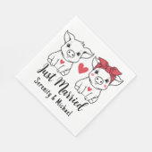 Schattige Varkensland bruiloft Boerderij net getro Servet (Hoek)