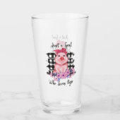 schattige varkensliefhebber glas (Voorkant)