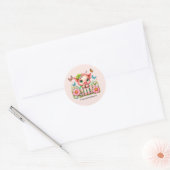 Schattige varkensliefhebbers aanpasbaar  ronde sticker (Envelop)