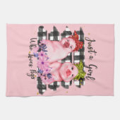 schattige varkensliefhebbers - keukenhanddoek (Horizontaal)