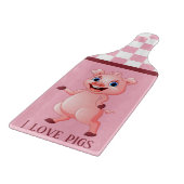 schattige varkensliefhebbers voegen keukendecor to snijplank (Hoek)