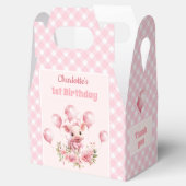 Schattige Varkensroze Boerderij 1e Verjaardag Bedankdoosjes (Geopend)