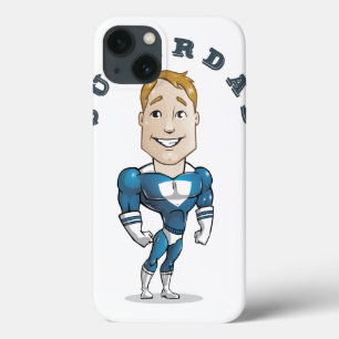 Schattige Vector Cartoon Superpapa Case-Mate iPhone Case
