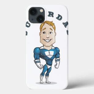 Schattige Vector Cartoon Superpapa iPhone 13 Hoesje
