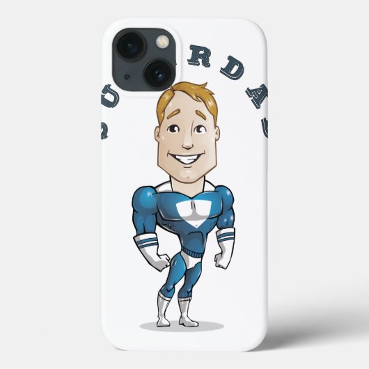 Schattige Vector Cartoon Superpapa Case-Mate iPhone Case (Achterkant)