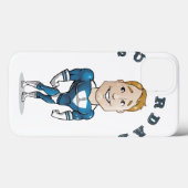 Schattige Vector Cartoon Superpapa Case-Mate iPhone Case (Achterkant (horizontaal))