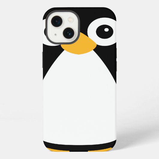 Schattige Vector Pinguïn iPhone Hoesje (Achterkant)