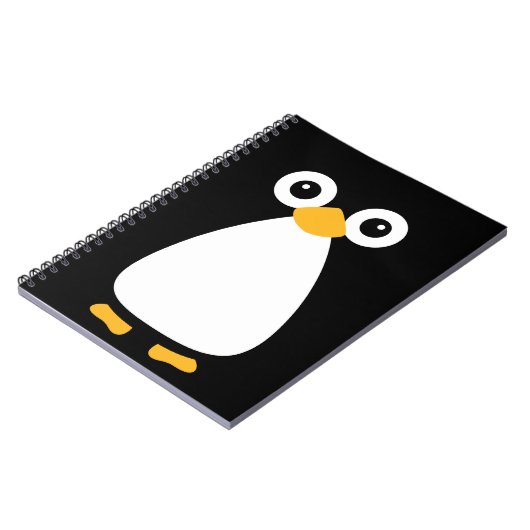 Schattige Vector Pinguïn Notitieboek (Linkerzijde)