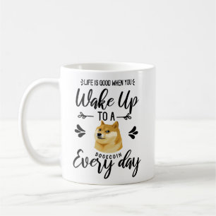 Schattige veel wow! Dogecoin Meme Hold Koffiemok