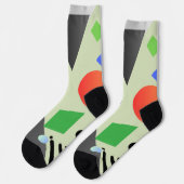 Schattige veelkleurig abstract patroon Modern desi Sokken (Links)