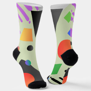 Schattige veelkleurig abstract patroon Modern desi Sokken