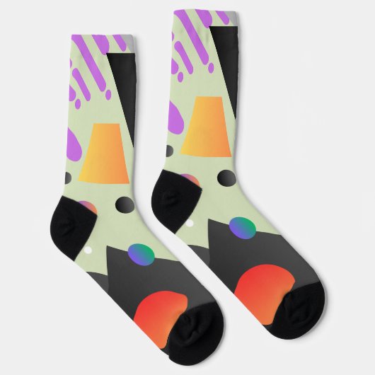 Schattige veelkleurig abstract patroon Modern desi Sokken (Rechts)