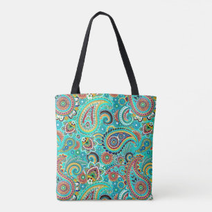Schattige veelkleurig Paisley Pattern Tote Bag