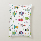 Schattige veelkleurig Robots Kinder Robot Pattern Accent Kussen (Achterkant (Verticaal))