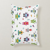 Schattige veelkleurig Robots Kinder Robot Pattern Accent Kussen (Voorkant(Verticaal))