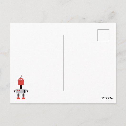 Schattige veelkleurig Robots Kinder Robot Pattern Briefkaart (Achterkant)