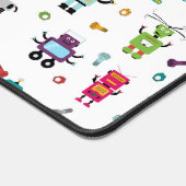 Schattige veelkleurig Robots Kinder Robot Pattern Bureaumat (Hoek)