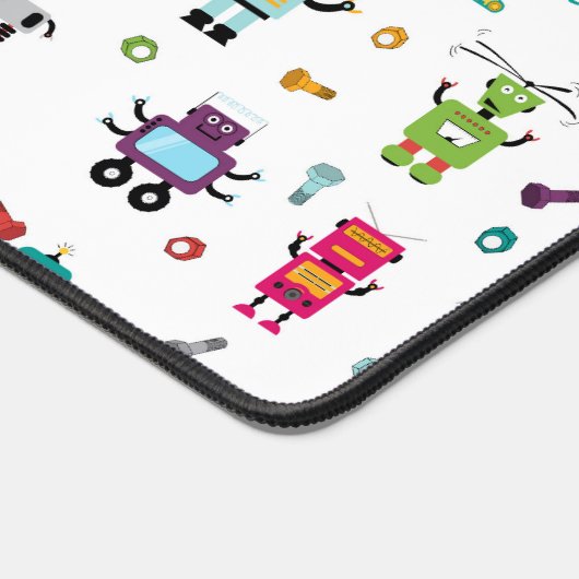 Schattige veelkleurig Robots Kinder Robot Pattern Bureaumat (Hoek)