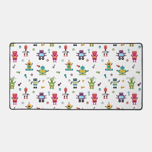 Schattige veelkleurig Robots Kinder Robot Pattern Bureaumat (Voorkant)